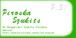 piroska szukits business card